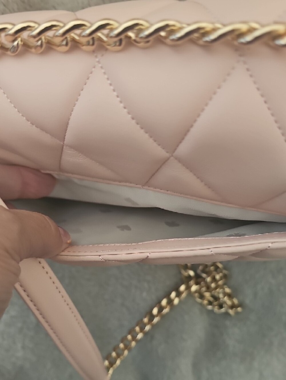 kate spade Quilted Light Pink Chain-Shoulder Crossbody - Picture 9 of 9